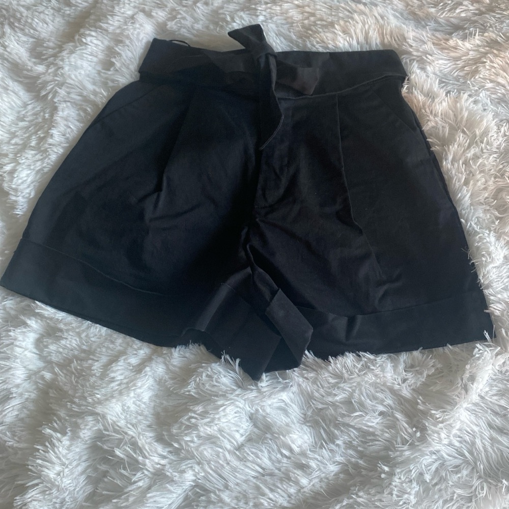 Zara Black High Waist Shorts with Elastic Waistband